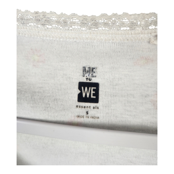 PacSun Me to We Dainty Floral Baby Tee Small Daisy Keyhole Bow Lace Cute - Picture 4 of 7